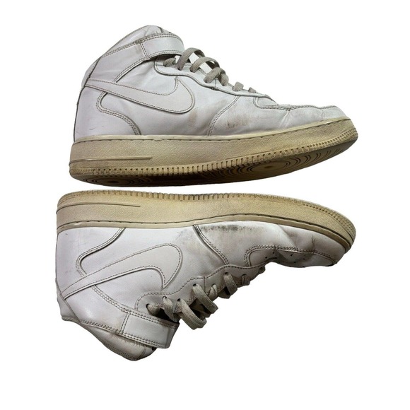 Nike Triple White Mid Top Air Force 1 AF1‎ 315123-111 Mens 10.5 - Picture 6 of 6